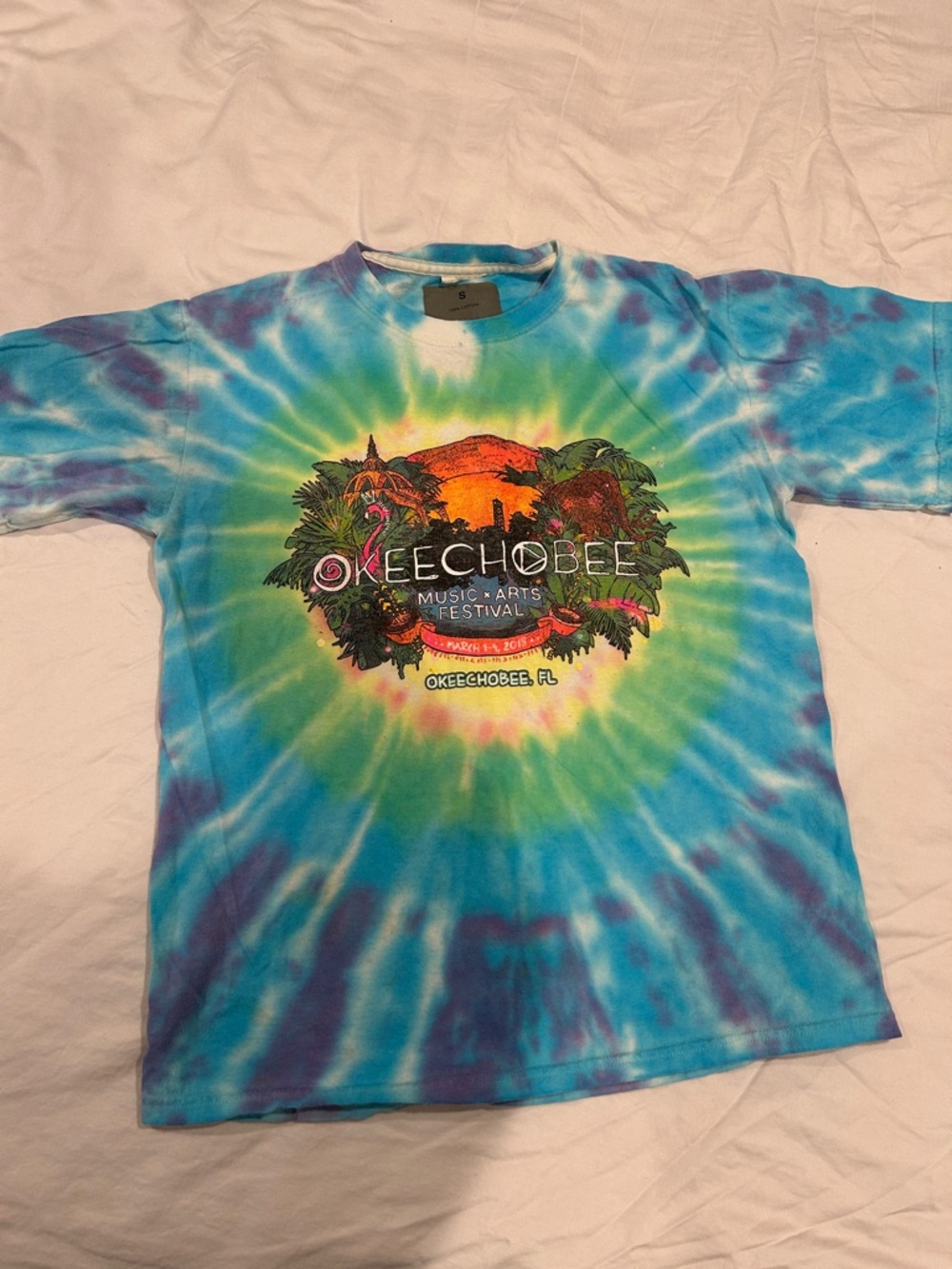 Okeechobee Music & Arts Festival Tie-Dye Tee - Blue Green Purple
